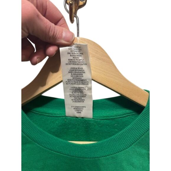 Cat Christmas sweatshirt crewneck green Meowy Xmas size med kitten orange kitty - Picture 5 of 6